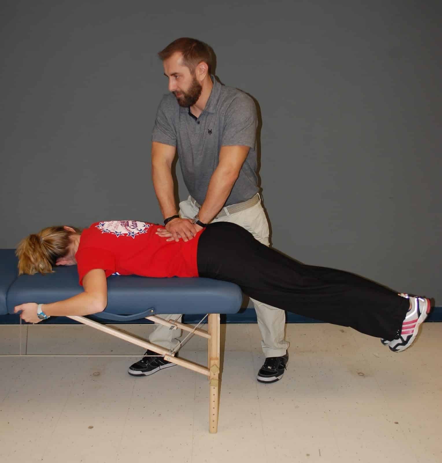 Lumbar and SI Joint Special Tests: Lumbar Instability Test (Prone ...